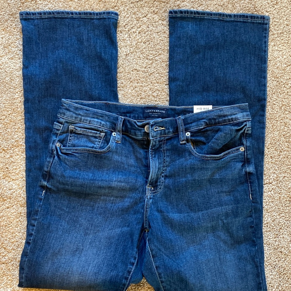 NWT Lucky Brand Jeans Women's 12 Sweet Boot Medium Wash Mid Rise